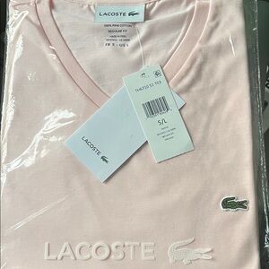 Lacoste Light Pink V-Neck New with Tags.